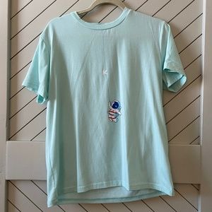 Shein - Teal "Astronaut" Short Sleeve Tee